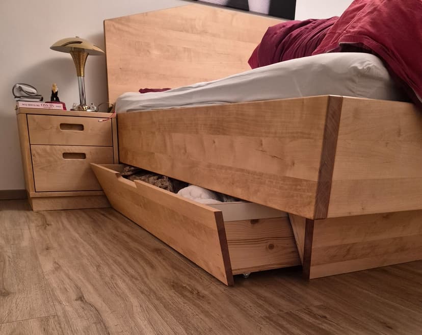 Massivholzbett Bettkasten – Holzwerkstätte Gollner